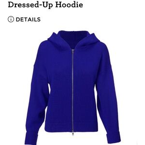 CAbi Dressed-up Hoodie -  Royal Blue Zip-Up Knit Hoodie